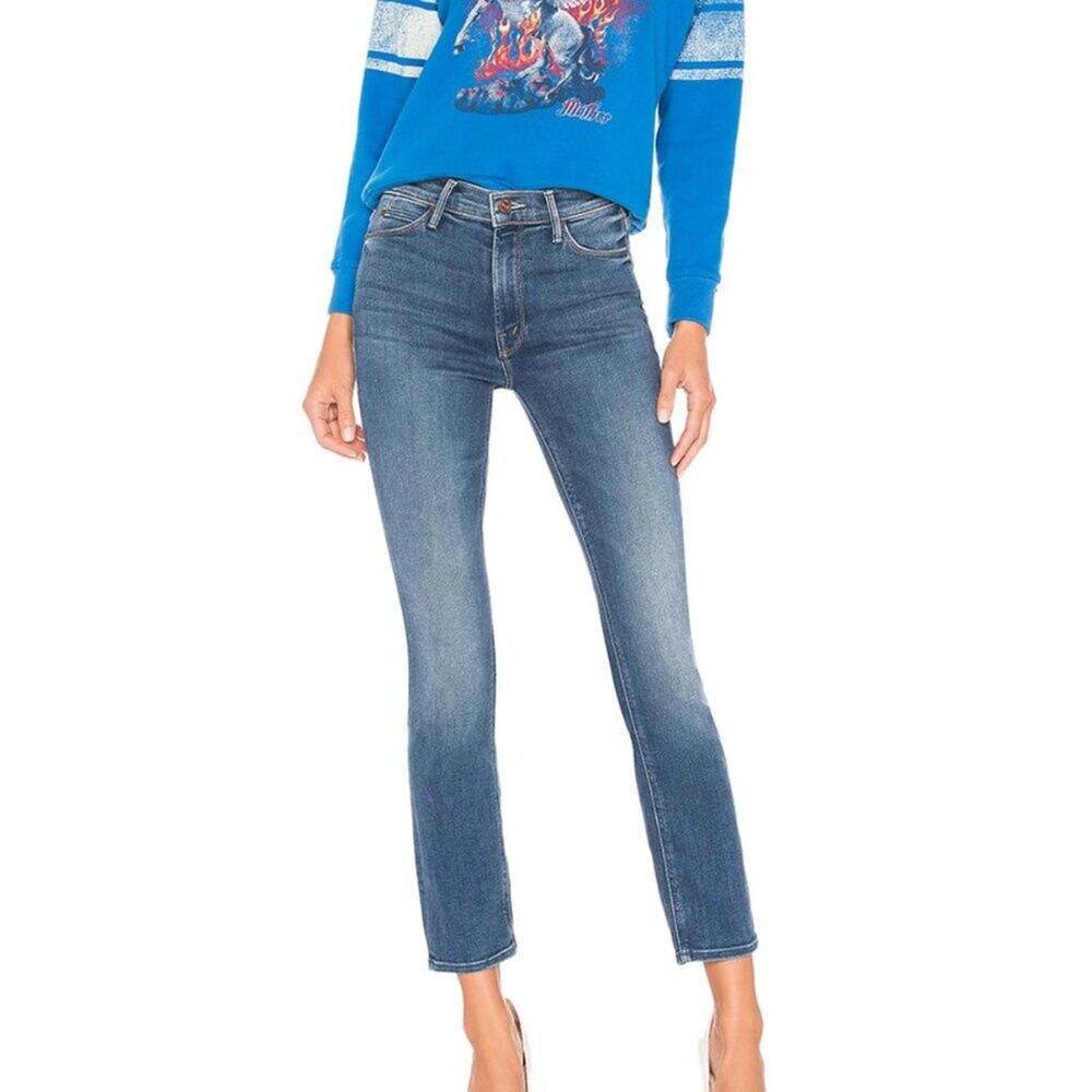 Mother the Mid Rise Dazzler Ankle Jean